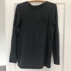 Lululemon Dark Grey Long Sleeve Workout Top